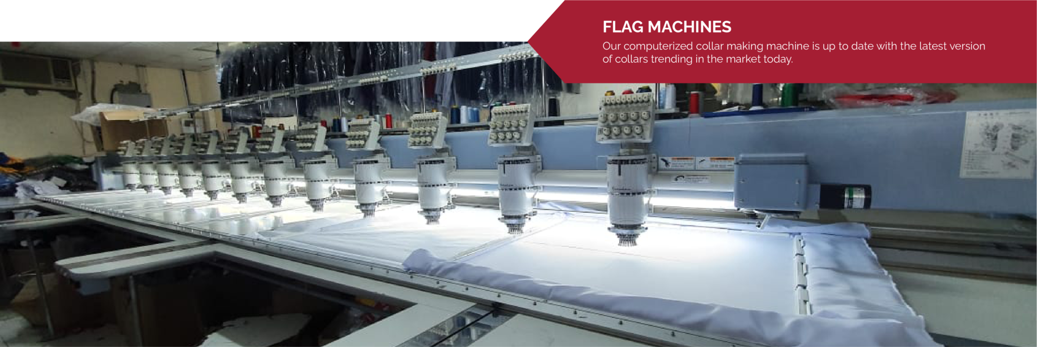 Flag Machines, Computerized collar making machine